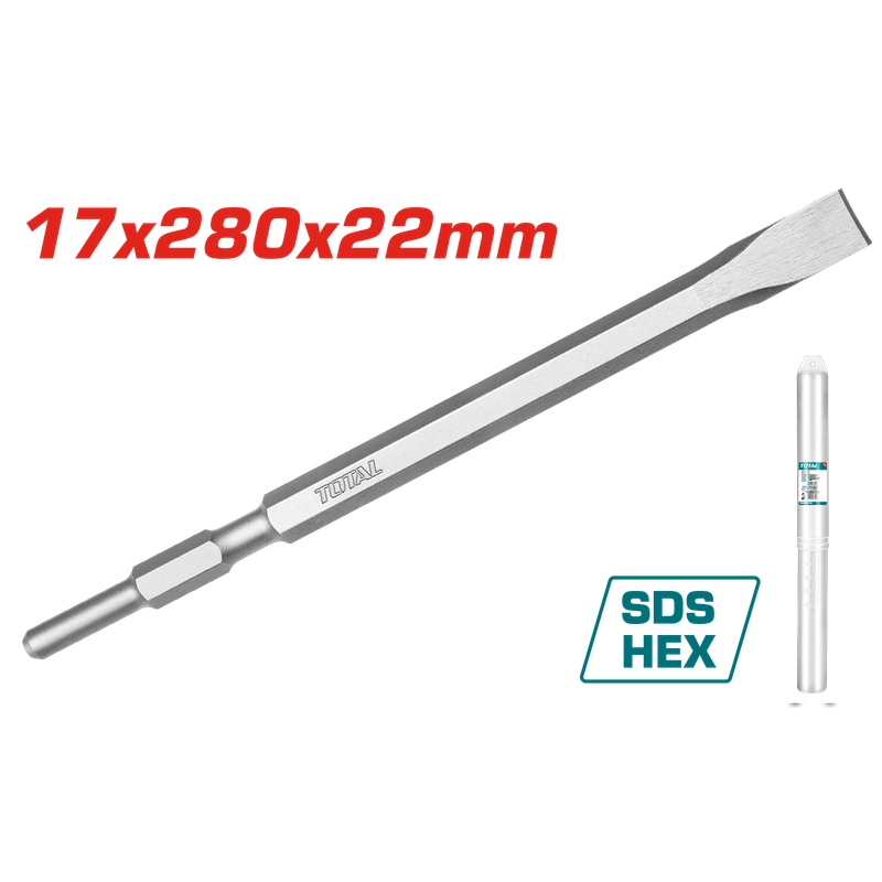 Total Hex Chisel 17 x 280 x 22mm - TAC153172