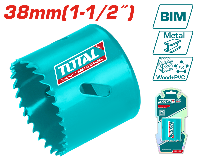 Total 38mm (1-1/2") HSS Bi-Metal Hole Saw – TAC410381