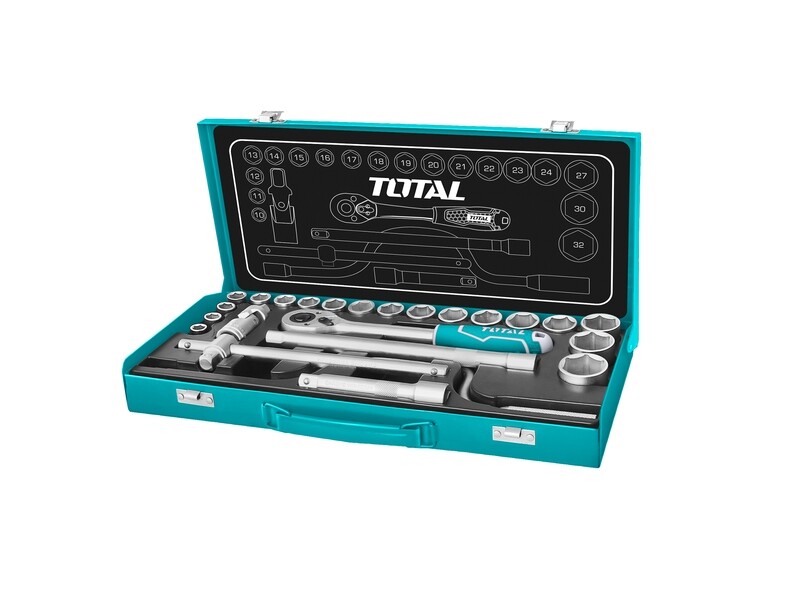 Total 24PCS 1/2" Cr-V Socket Set- THT141253