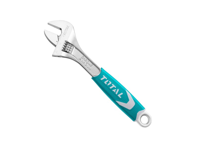Total Adjustable Wrench 6" with Style Handle- THT101066 Total Adjustable Wrench 6" with Style Handle- THT101066
