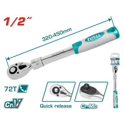 1/2" Extendable Ratchet Wrench - THT106128L