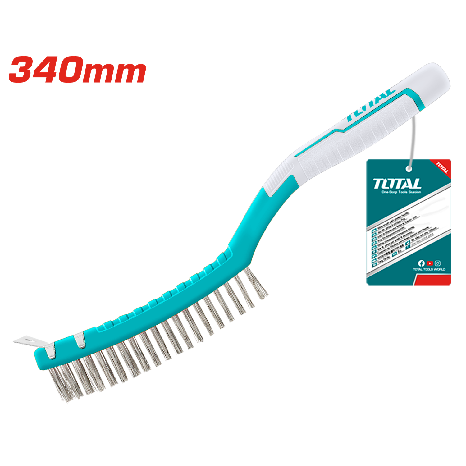 Total 340mm Steel Wire Brush – TAC38051