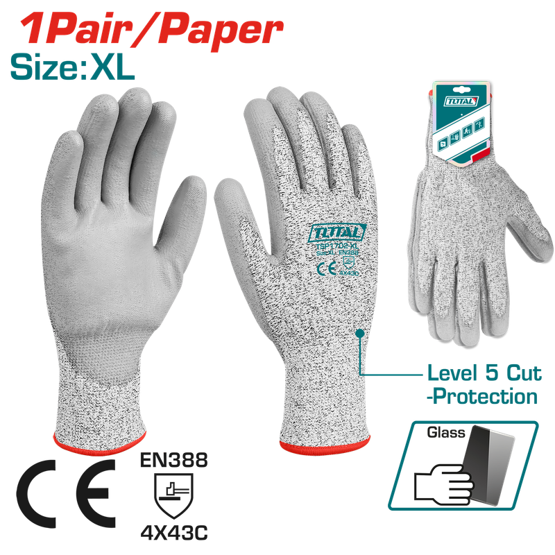 Total Cut Resistance Gloves- TSP1702-XL Total Cut Resistance Gloves- TSP1702-XL