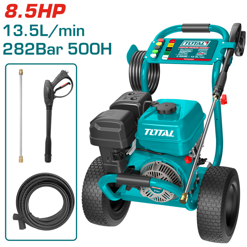 TOTAL Gasoline High-Pressure Washer 8.5HP – 282 Bar | TGT250306