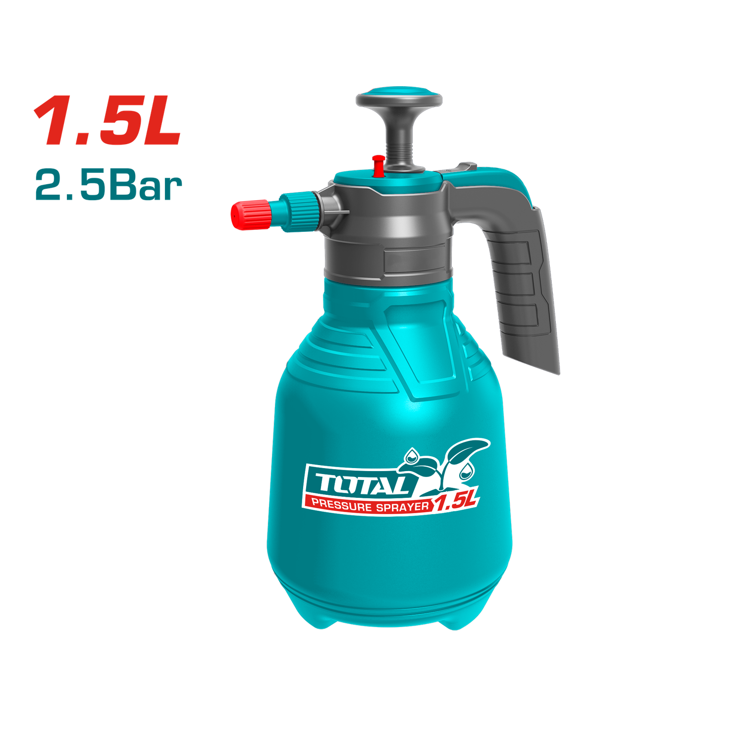 Total 1.5L Pressure Sprayer with Aluminum Pump Lever &amp; Safety Valve – THSPP201502