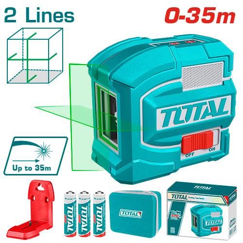 Total TLL156601 Green Self-Leveling Line Laser – 35m | ±1.5mm | 3s Auto Level
