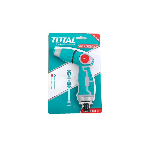 TOTAL THWSG6031 Plastic Trigger Spray Nozzle 3-Way Adjustable 3/4"