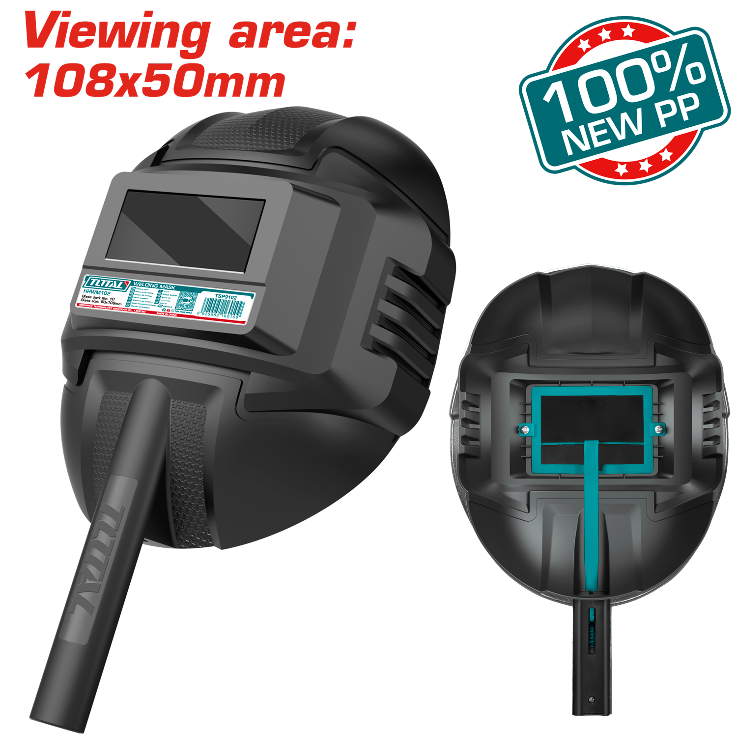 TOTAL TSP9102 Welding Mask with Welding Glass (108×50×3mm)