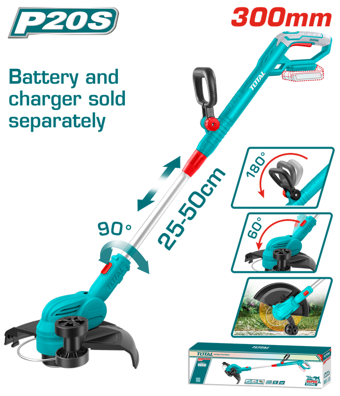 TOTAL Cordless Grass Trimmer 20V - TGTLI20328