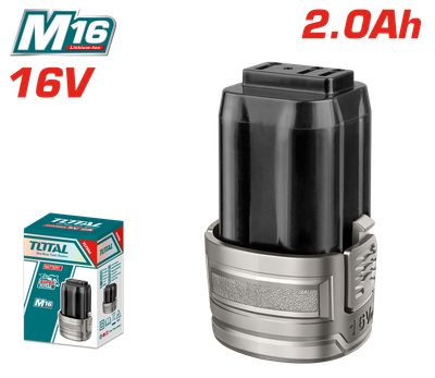 TOTAL TFBLI1620 16V Lithium-Ion 2.0Ah Battery Pack – Compatible with M16 Multiple Tools