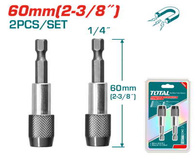 TOTAL 60mm Screwdriver Bit Holder with Quick Release (2 Pcs Set) – TAC462601