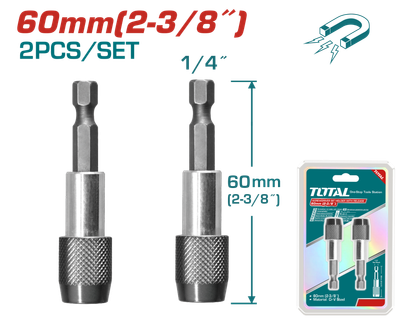 TOTAL 60mm Screwdriver Bit Holder with Quick Release (2 Pcs Set) – TAC462601