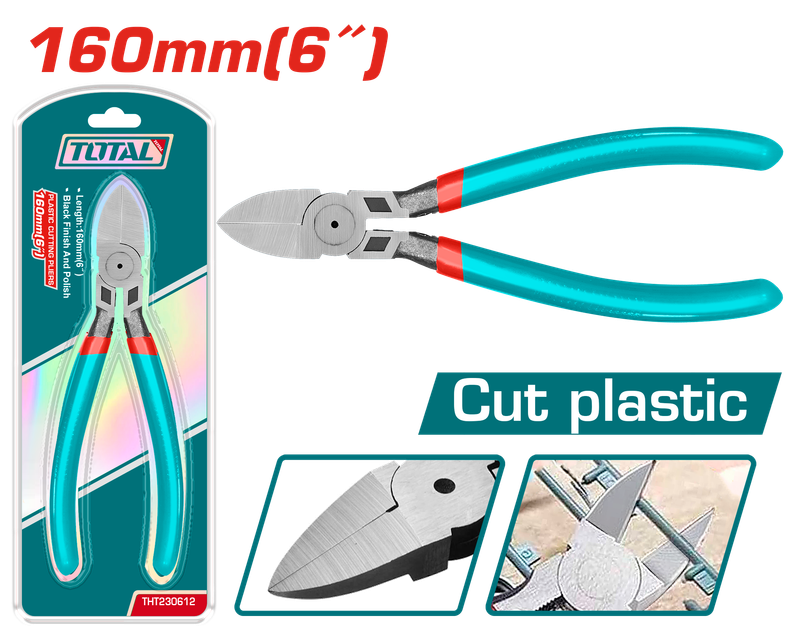 TOTAL Plastic Cutting Pliers 6 Inch - THT230612