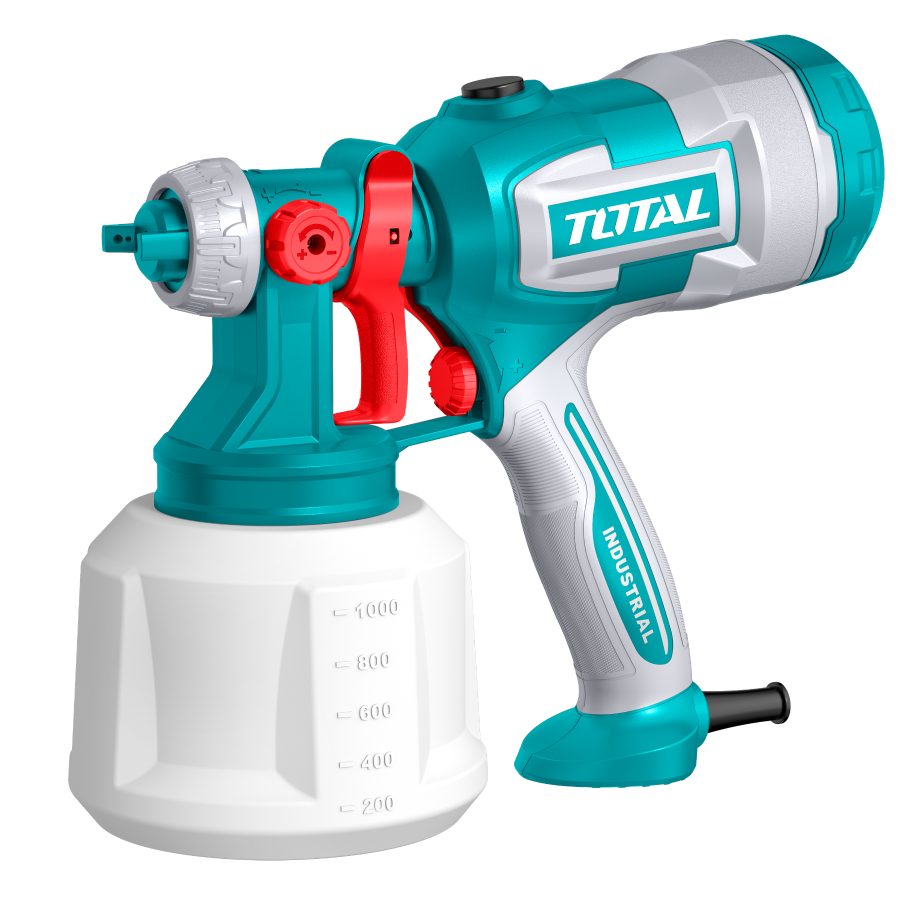 TOTAL TT4506 530W Electric Spray Gun with 1000ml Container – Adjustable Paint Sprayer