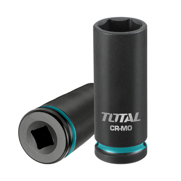 TOTAL 1/2" Drive 21mm Deep Impact Socket Cr-Mo, 78mm Length – THDIS12212L