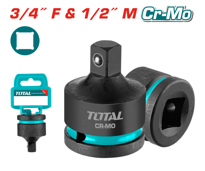 TOTAL Impact Socket Adapter 3/4" (F) × 1/2" (M) Cr-Mo – THIAD3412