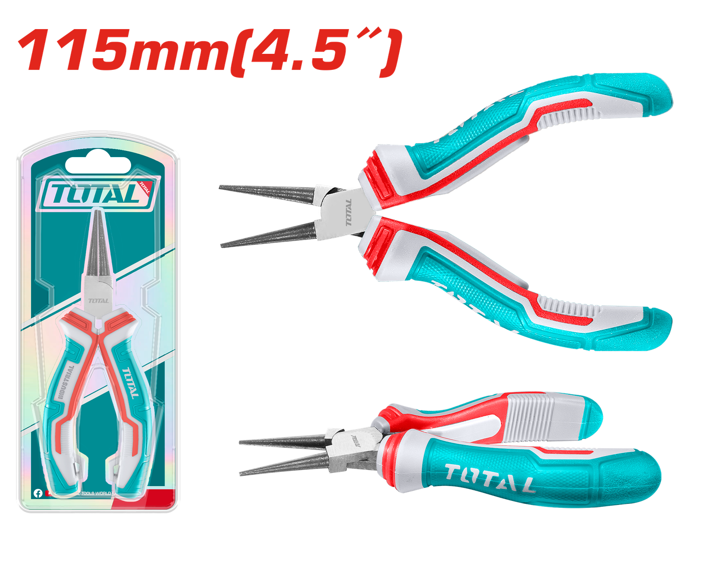 TOTAL TOOLS Mini Round Nose Pliers 4.5 Inch THTMN656