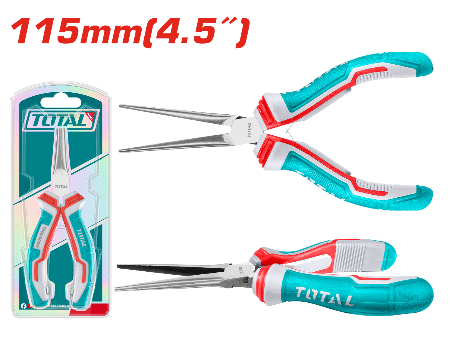 TOTAL TOOLS Mini Needle Nose Pliers 4.5 Inch THTMN756