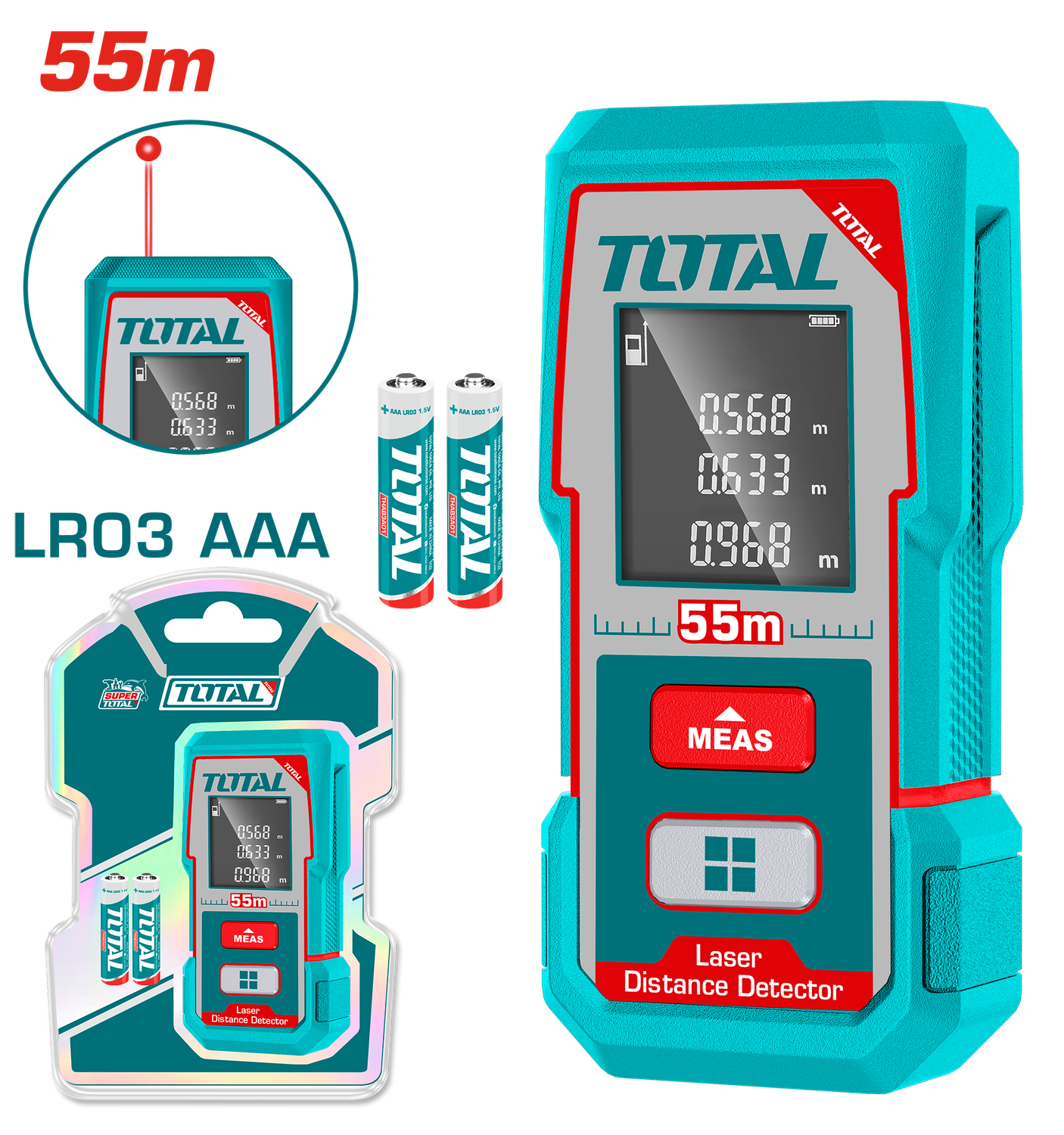 TOTAL Laser Distance Detector 55m - TMT550166