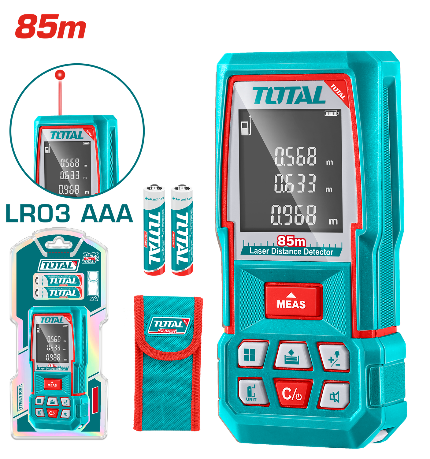 TOTAL Laser Distance Detector 85m - TMT570268