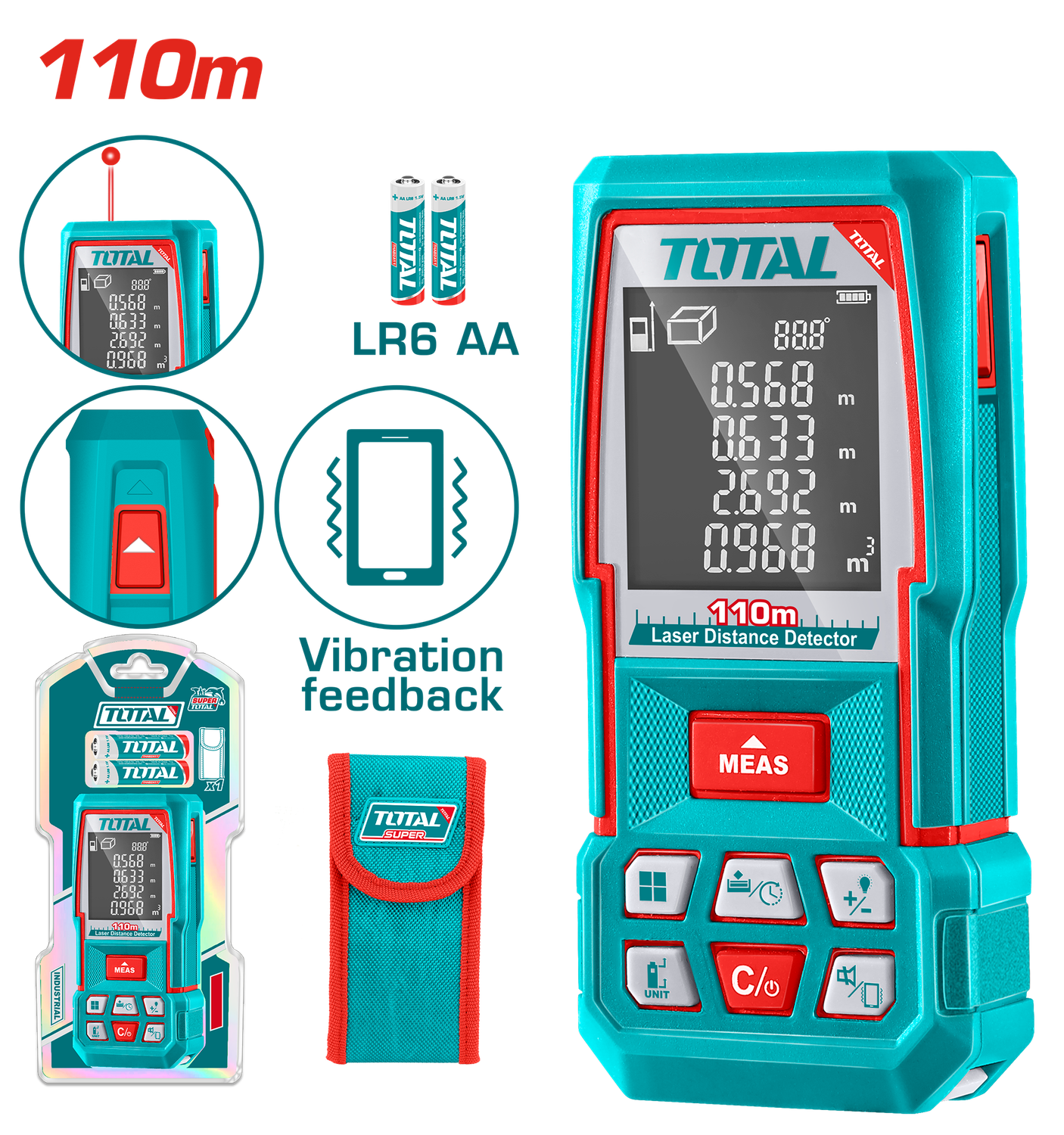 TOTAL Laser Distance Detector 110m - TMT510369