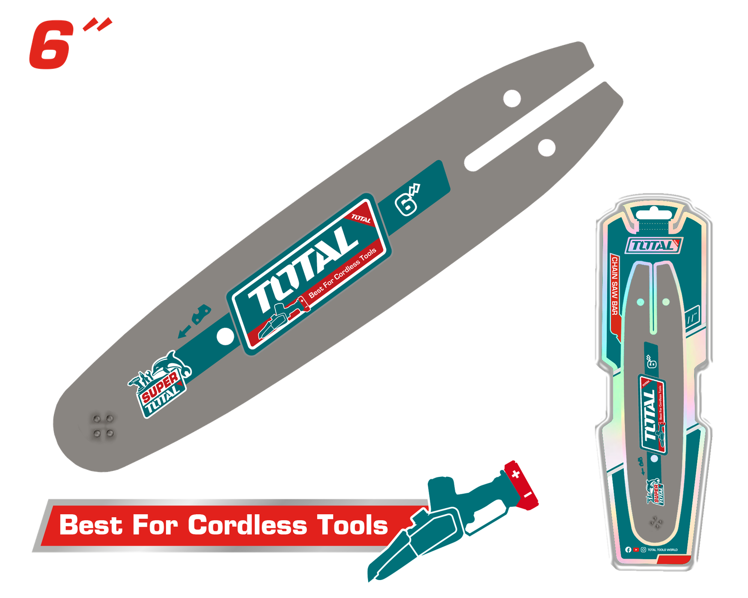 TOTAL 6" Chainsaw Guide Bar-TGTSB50601