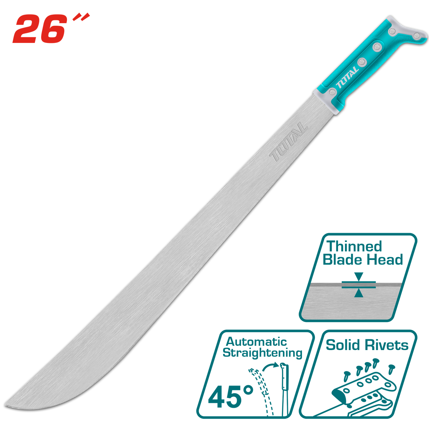 TOTAL 24" Carbon Steel Machete- THMPS0124