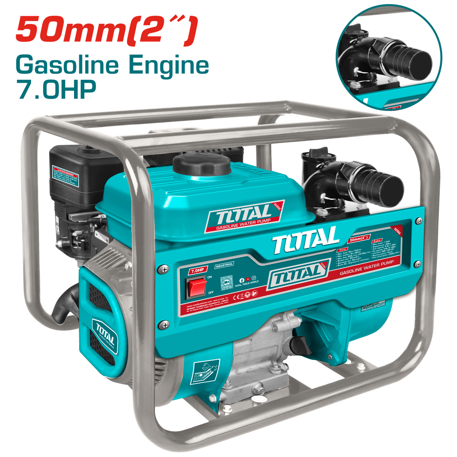TOTAL Gasoline Water Pump TP3206