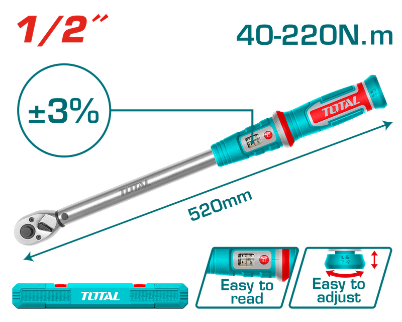 TOTAL Preset Torque Wrench THPTW1220N6