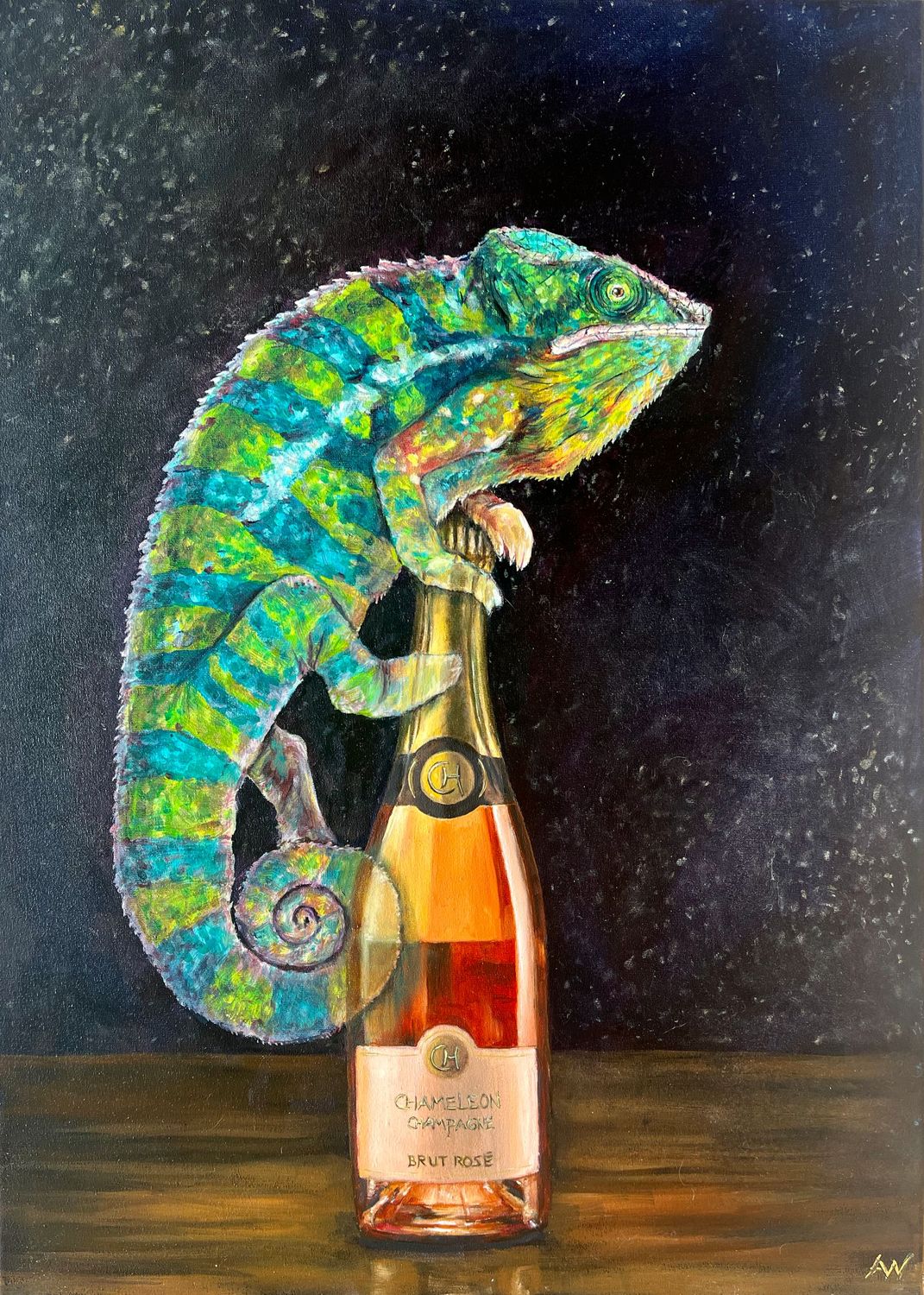 CHAMELEON CHAMPAGNE | Original Artwork