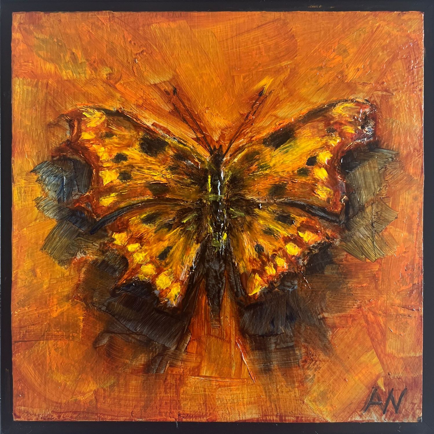 GEHAKKELDE AURELIA OP SIENNA | Original Artwork