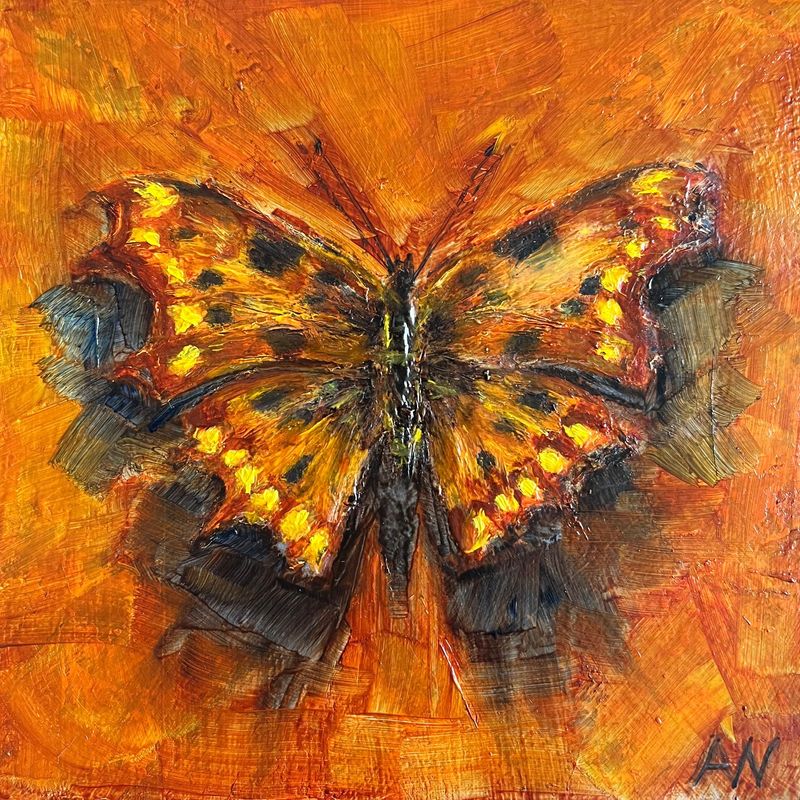 GEHAKKELDE AURELIA OP SIENNA | Original Artwork