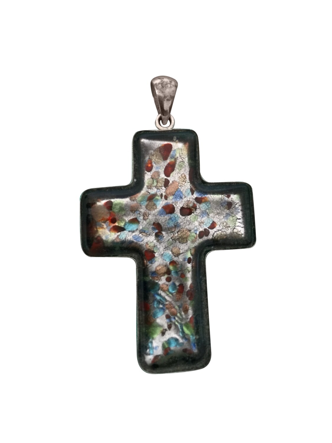 Murano glass cross pendant