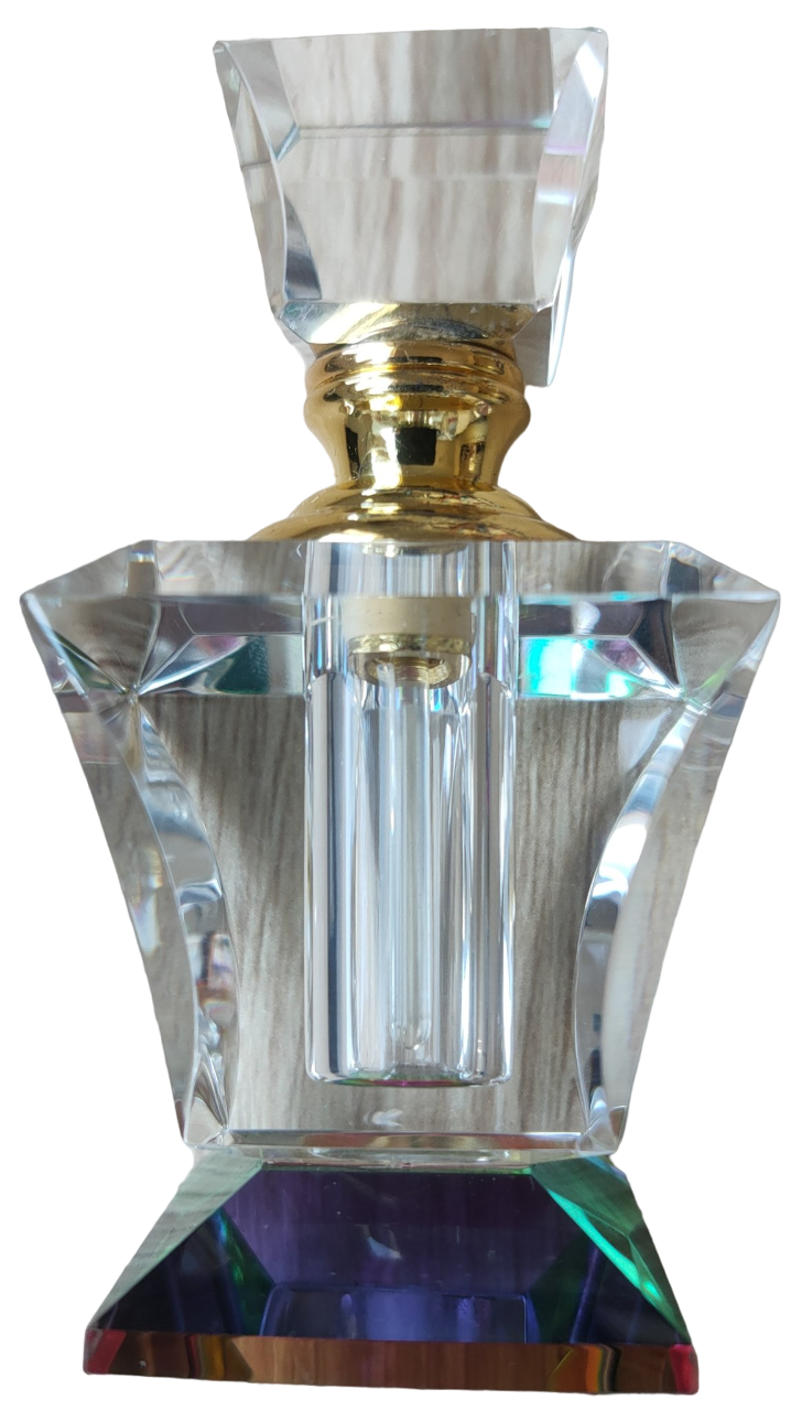 Cut glass perfume bottle