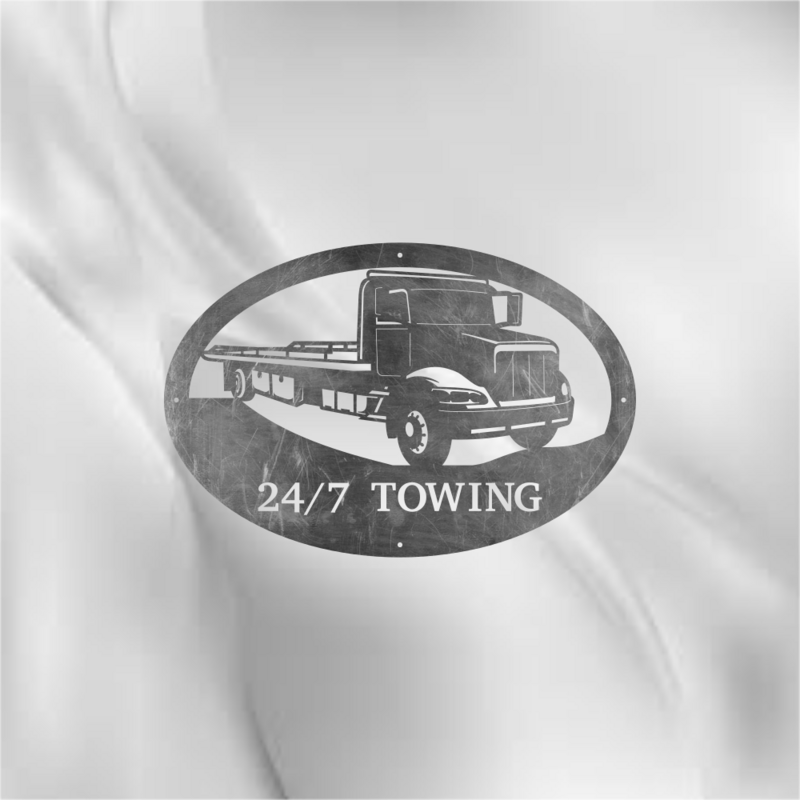 Flat Bed Haul Truck Monogram