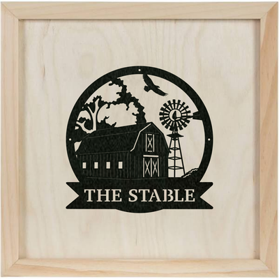 Barn and Windmill Monogram