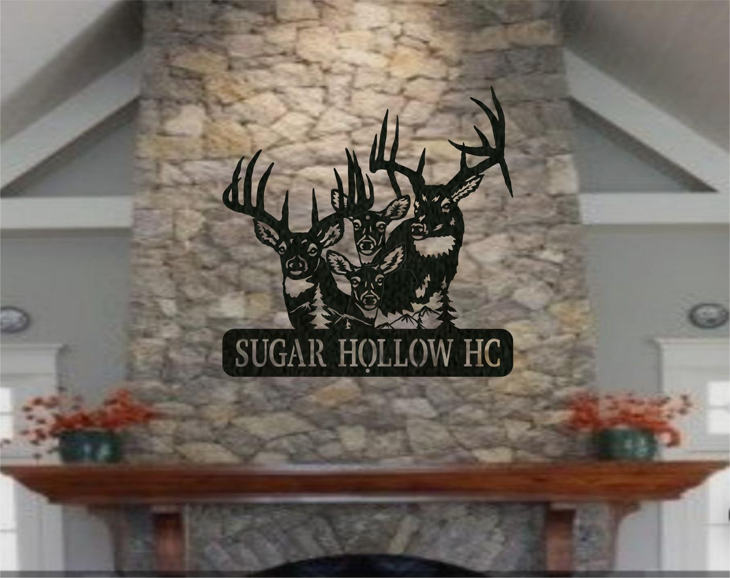 Whitetail Deer Family Monogram