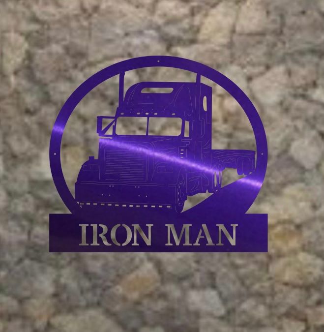 Flat Bed Semi Monogram