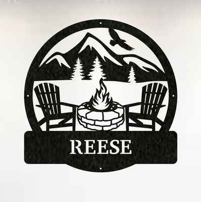 Stone Fire Pit Monogram