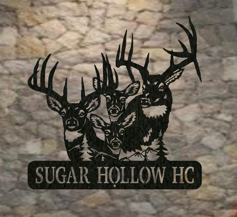 Whitetail Deer Family Monogram