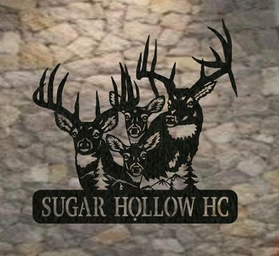 Whitetail Deer Family Monogram