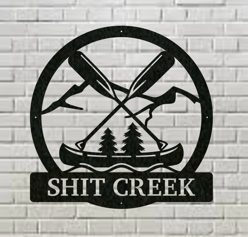 Personalized canoe name metal wall art