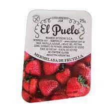 MERMELADA EL PUELO FRUTILLA  120 UN X 25 GRS