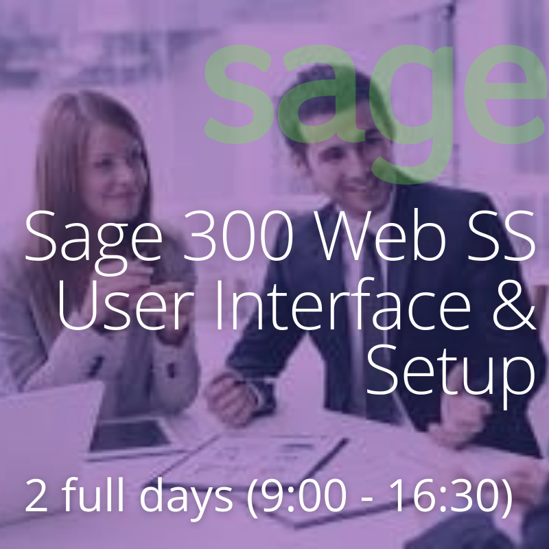 Sage 300 Web SS User Interface & Setup