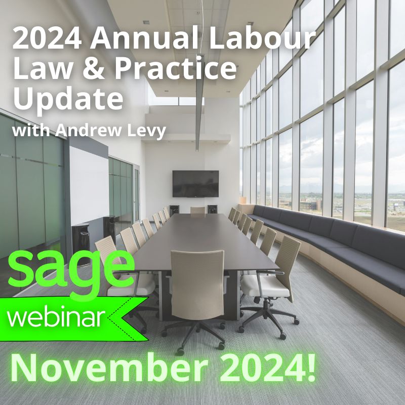 Annual Labour Law &amp; Practice Update- Webinar