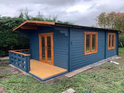 The Shropshire NLC 131 Log Cabin | 7 x 4.25m Annex