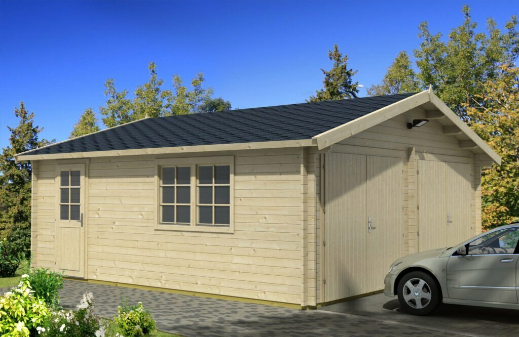 GARAGE D 6.0x5.3m Log Cabin