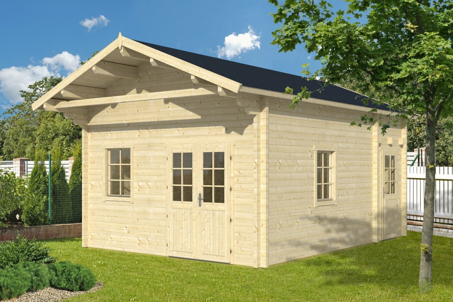 GOTLAND-C 4.4x6.0m Log Cabin
