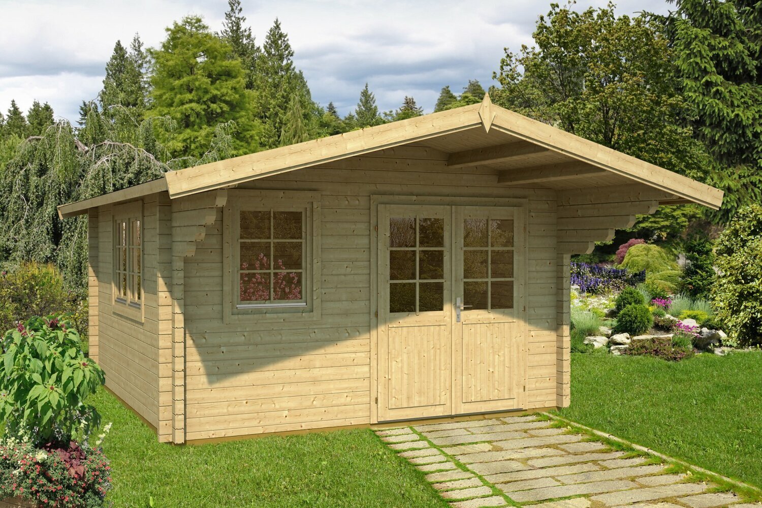 MALAGA-B 3.8x3.8m Log Cabin