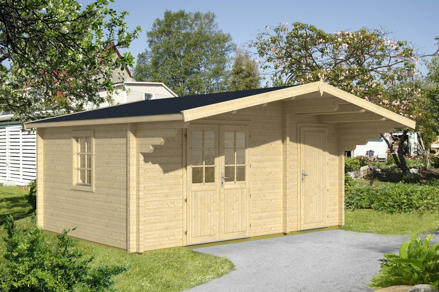 PEDRO-D 5.0x3.5m Log Cabin